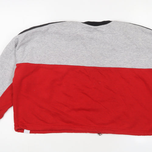 Disney Womens Red Cotton Pullover Sweatshirt Size M Pullover - Mickey Mouse