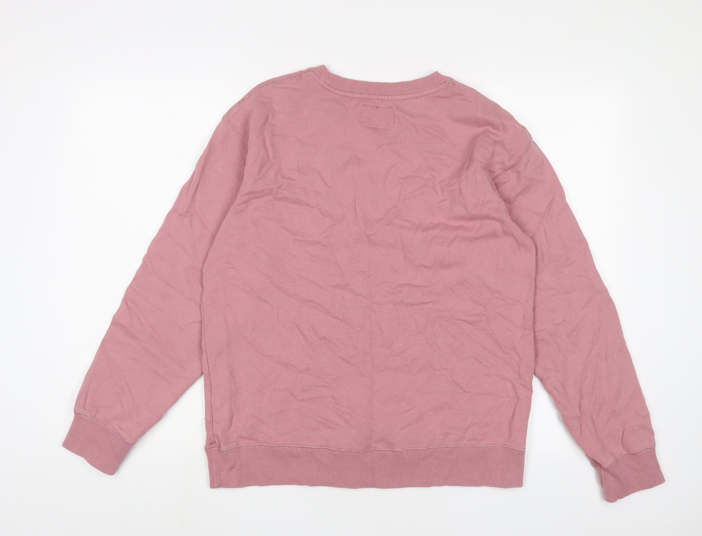 Roots Womens Pink Cotton Pullover Sweatshirt Size S Pullover - Logo