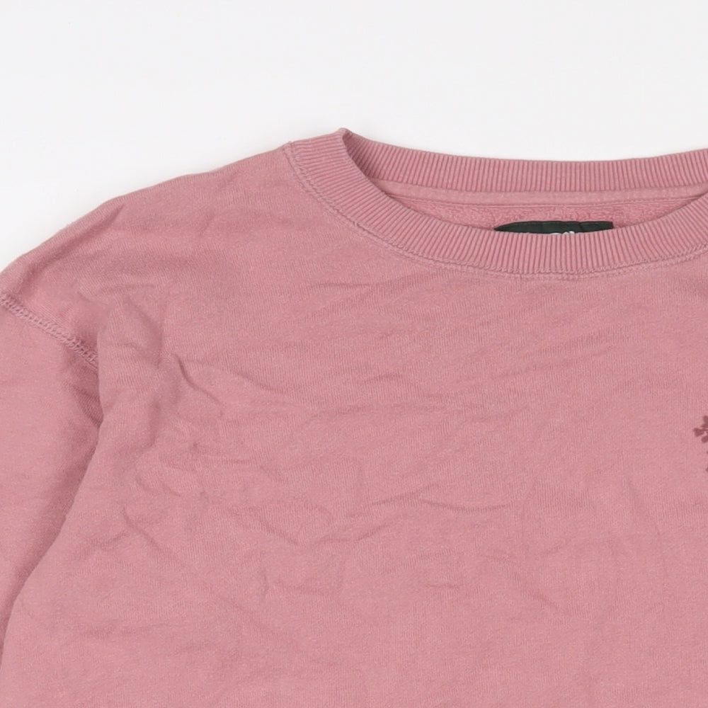 Roots Womens Pink Cotton Pullover Sweatshirt Size S Pullover - Logo