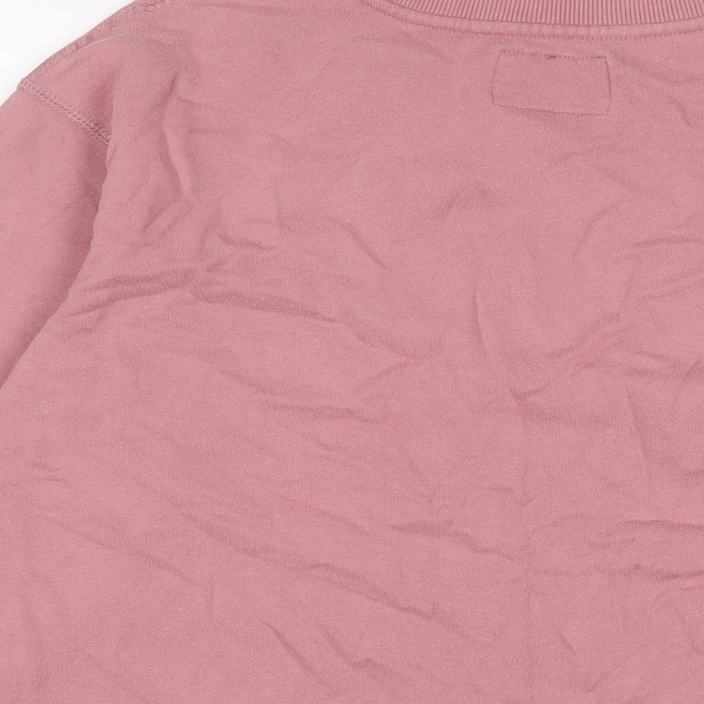 Roots Womens Pink Cotton Pullover Sweatshirt Size S Pullover - Logo