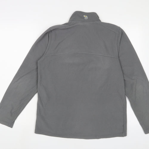 Mountain Hardwear Mens Grey Polyester Pullover Sweatshirt Size L - Logo, Embroidered