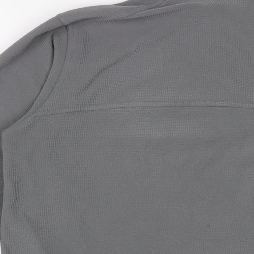 Mountain Hardwear Mens Grey Polyester Pullover Sweatshirt Size L - Logo, Embroidered