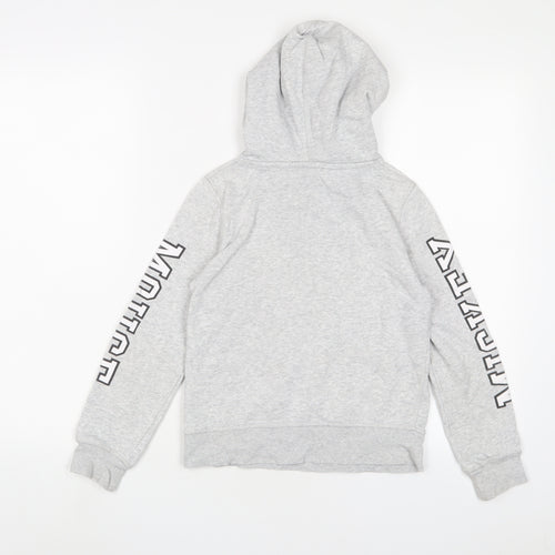 Mickey Mouse Girls Grey Cotton Pullover Hoodie Size 8 Years Pullover - 8-10 Years