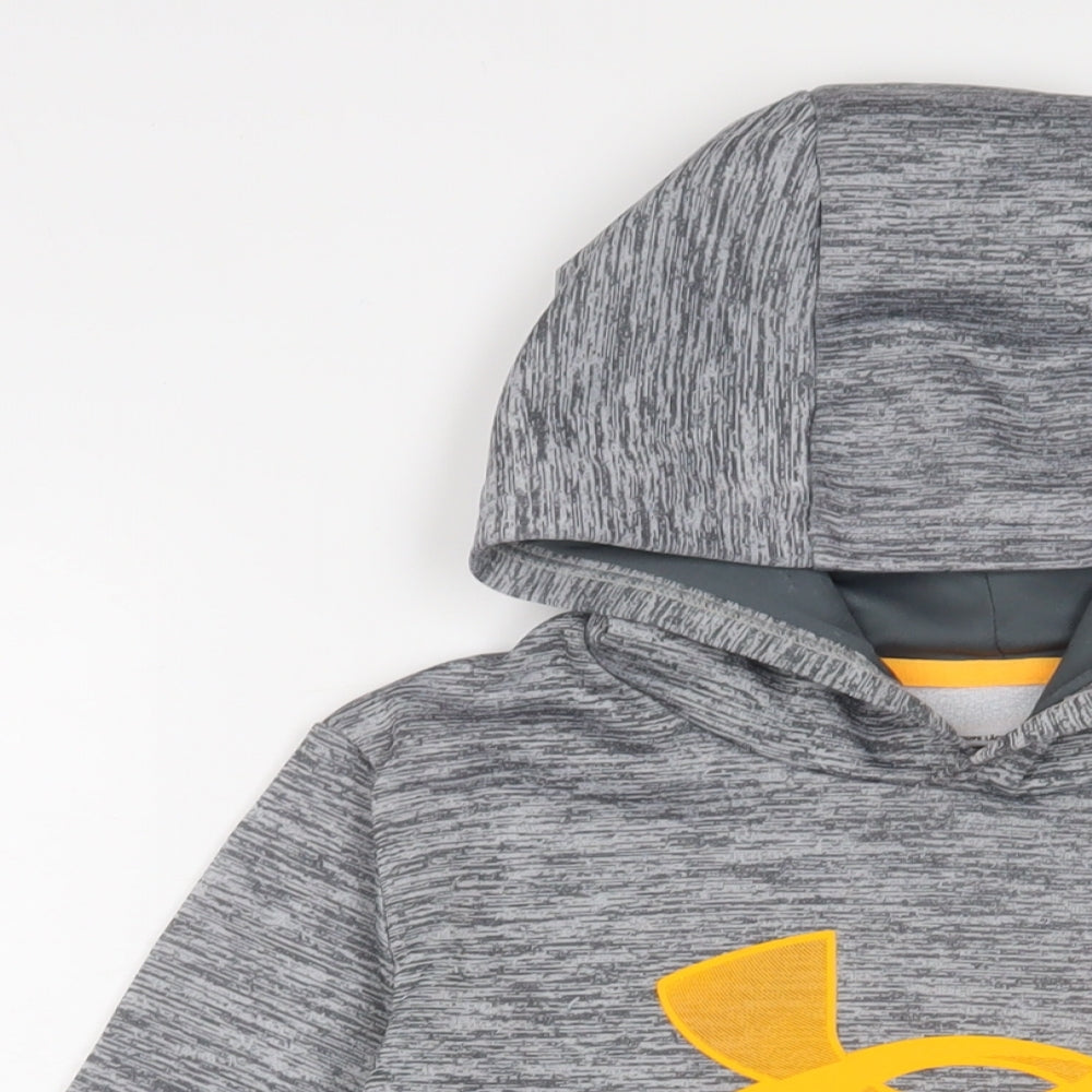 Under armour Boys Grey Cotton Pullover Hoodie Size 15 Years Pullover