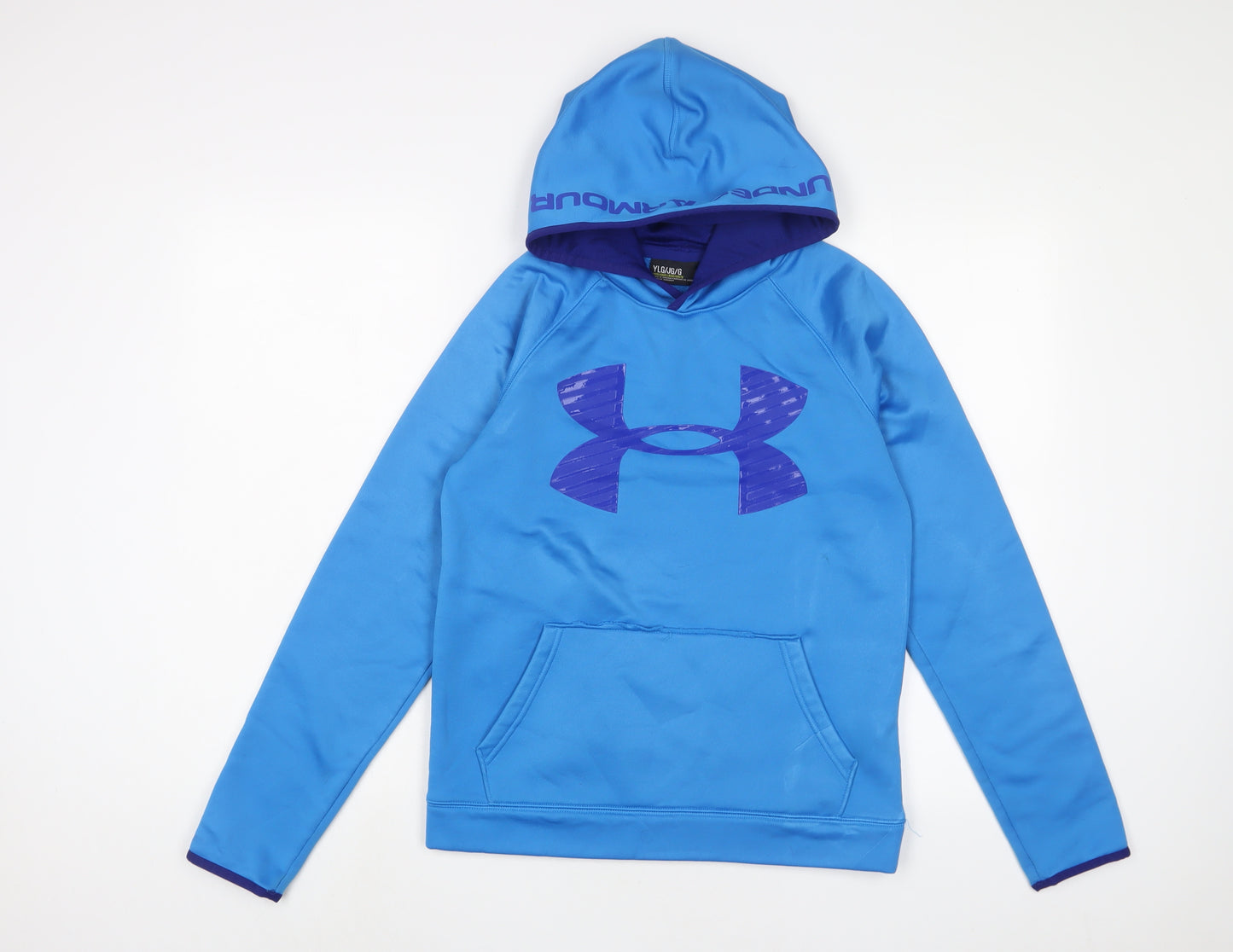 Under armour Boys Blue Polyester Pullover Hoodie Size 15 Years Pullover