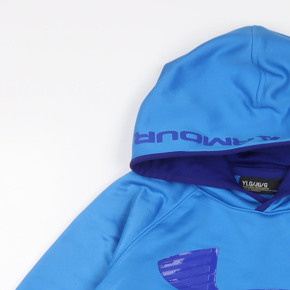 Under armour Boys Blue Polyester Pullover Hoodie Size 15 Years Pullover
