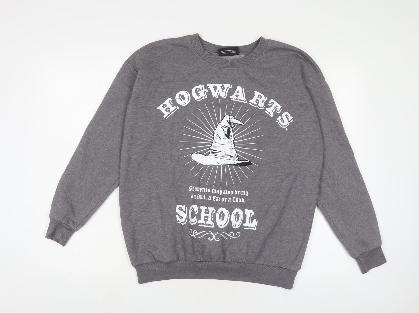 Harry Potter Womens Grey Cotton Pullover Sweatshirt Size M Pullover