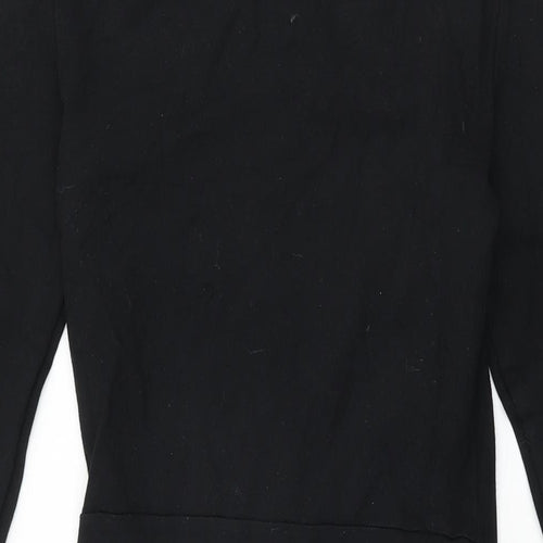 French Connection Womens Black Viscose Bodycon Size 10 Boat Neck Pullover