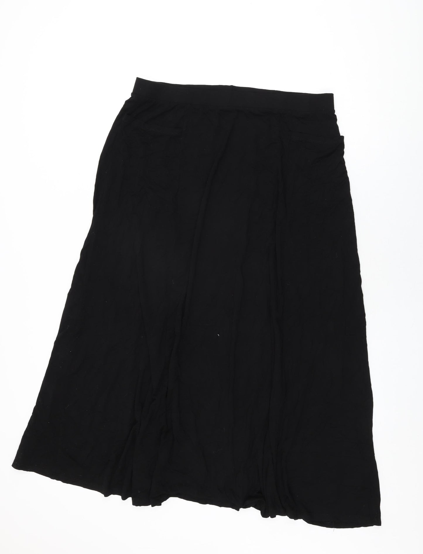 Yours Womens Black Viscose Swing Skirt Size 20