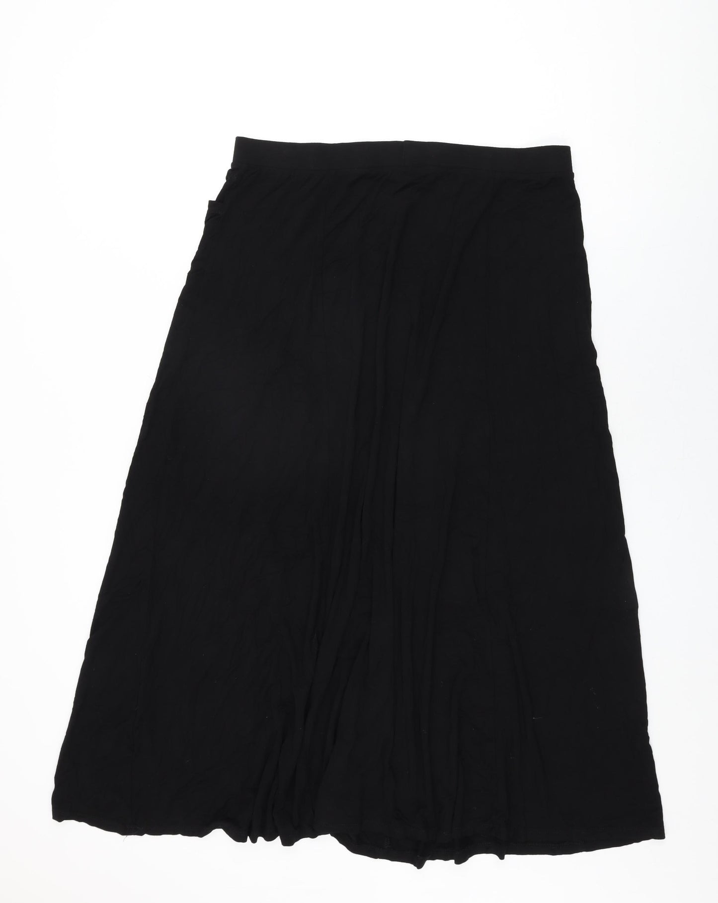 Yours Womens Black Viscose Swing Skirt Size 20