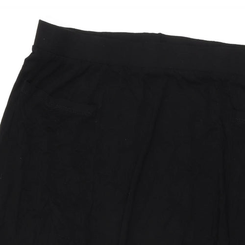 Yours Womens Black Viscose Swing Skirt Size 20