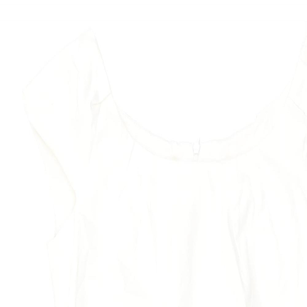 BAF Womens Black Cotton Bodycon Size 10 Round Neck Zip