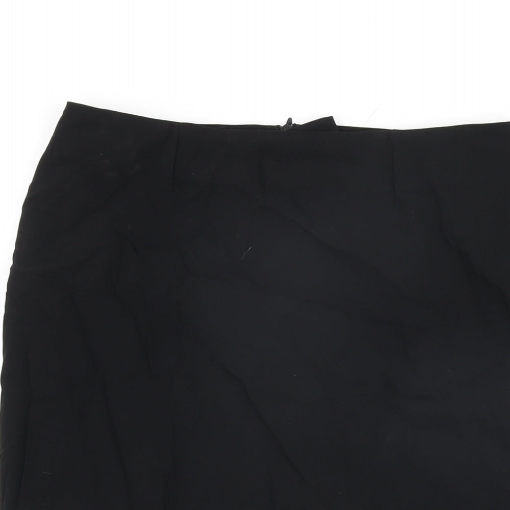 ASOS Womens Black Viscose Straight & Pencil Skirt Size 10 Zip