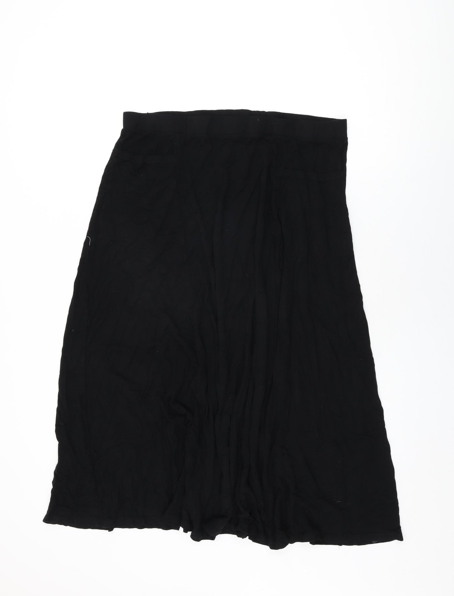 Yours Womens Black Viscose Swing Skirt Size 20