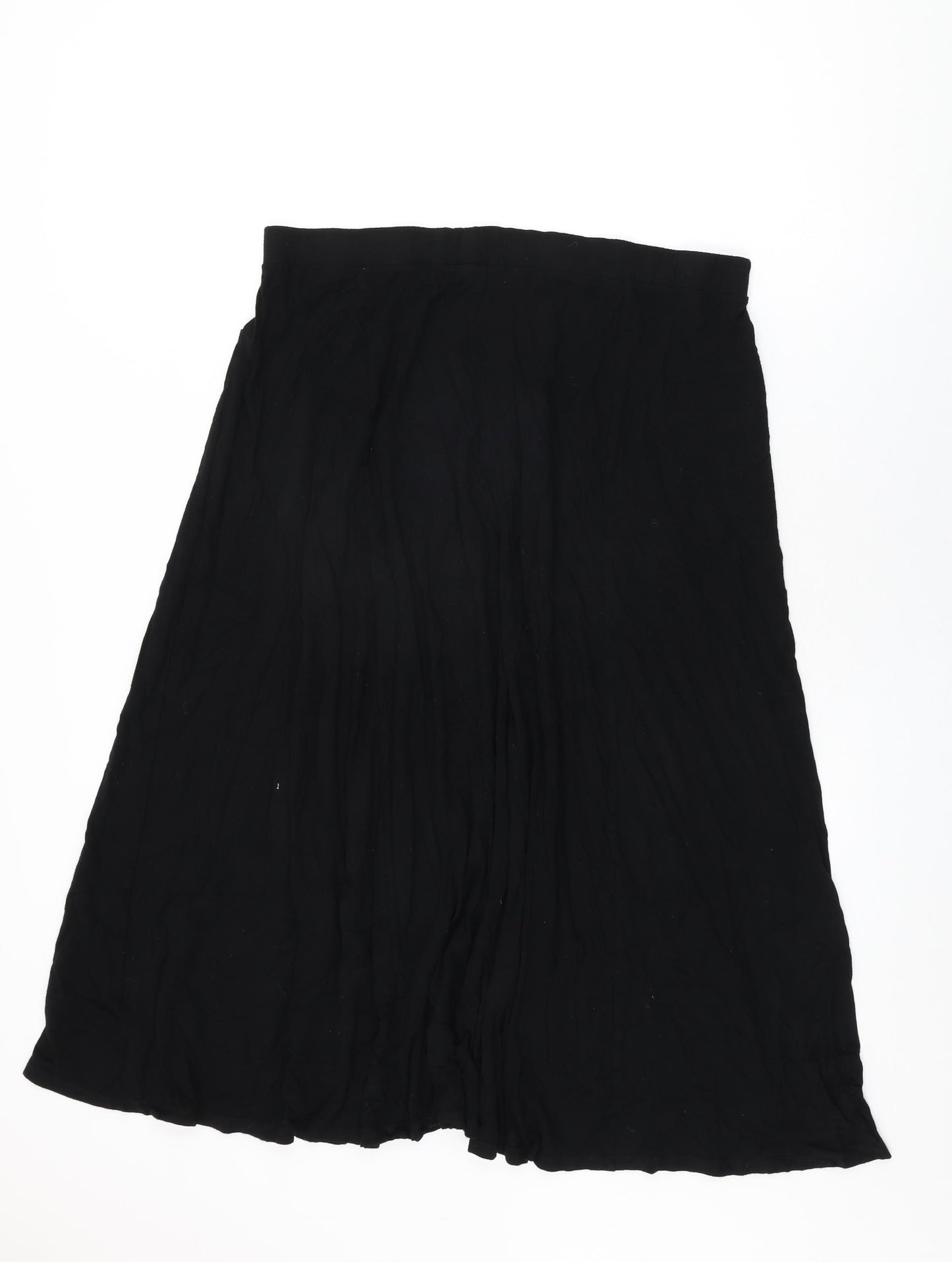 Yours Womens Black Viscose Swing Skirt Size 20