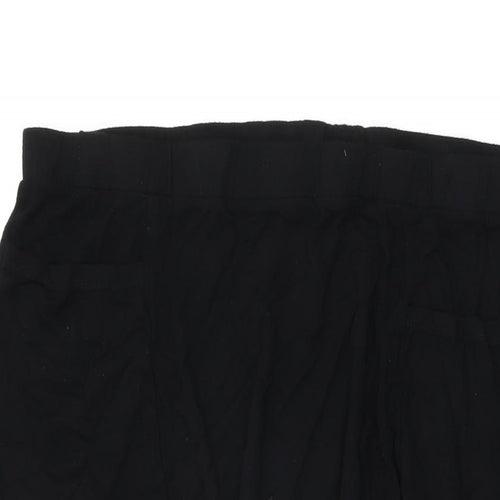 Yours Womens Black Viscose Swing Skirt Size 20