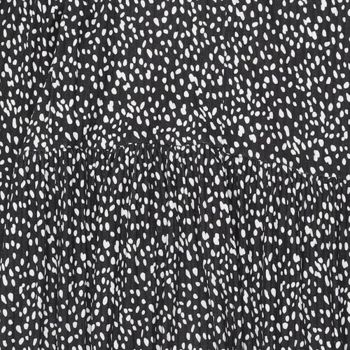 Evans Womens Black Polka Dot Polyester Shift Size 18 Round Neck Pullover