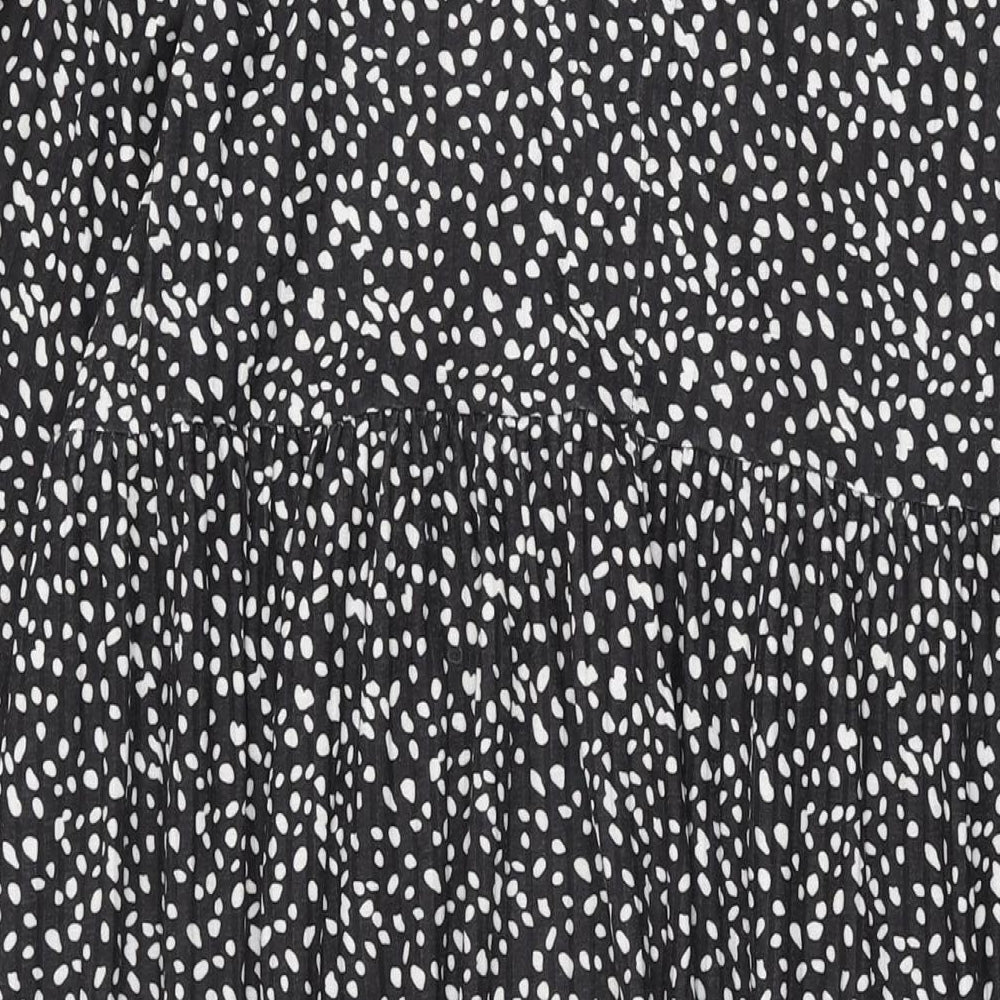 Evans Womens Black Polka Dot Polyester Shift Size 18 Round Neck Pullover