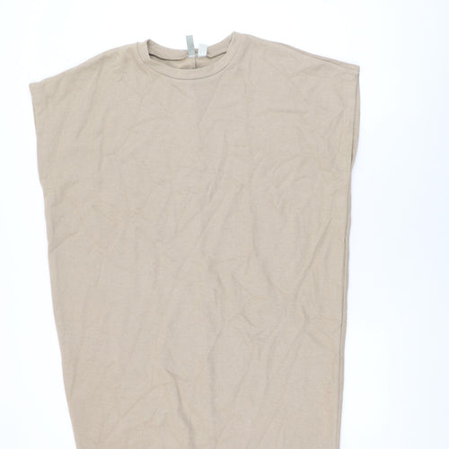 ASOS Womens Beige Polyester Shift Size 12 Round Neck Pullover