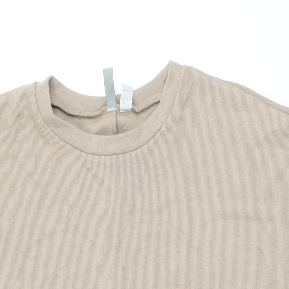 ASOS Womens Beige Polyester Shift Size 12 Round Neck Pullover