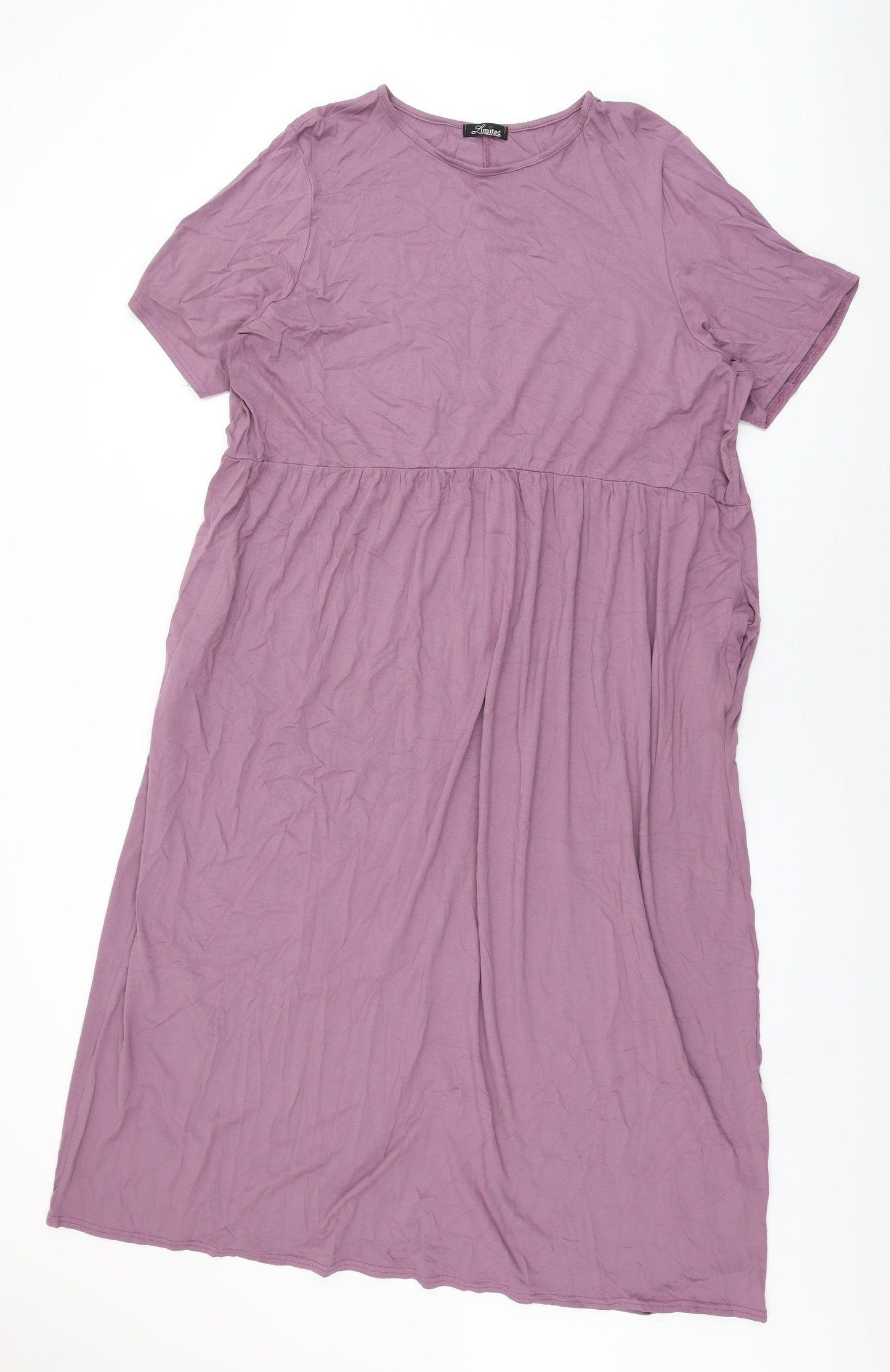 Yours Womens Purple Viscose Shift Size 18 Round Neck Pullover