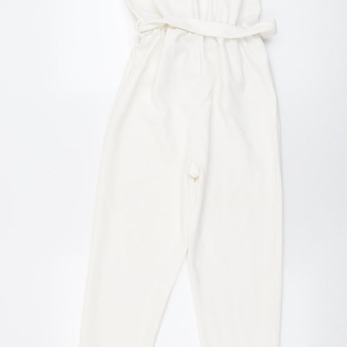 In the Style Womens White Polyester Jumpsuit One-Piece Size 8 L31 in Pullover