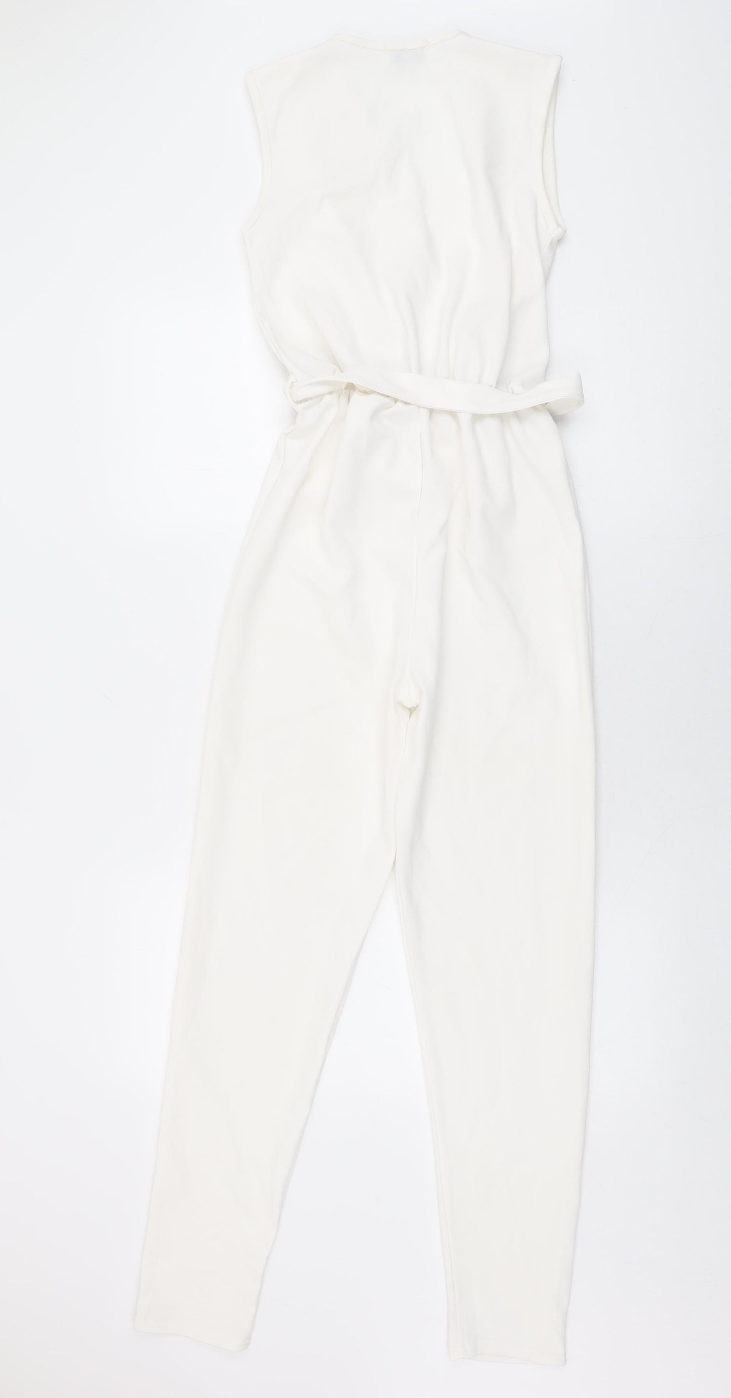 In the Style Womens White Polyester Jumpsuit One-Piece Size 8 L31 in Pullover