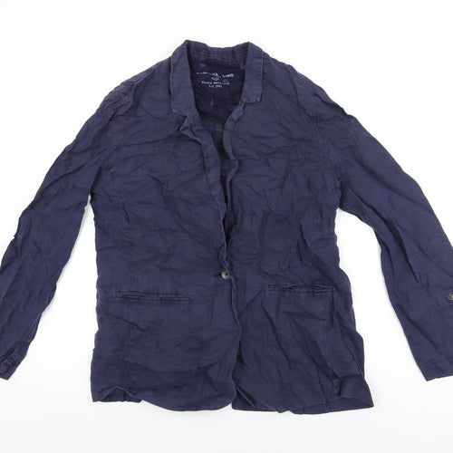 Sandwich Womens Blue Jacket Blazer Size 12 Button