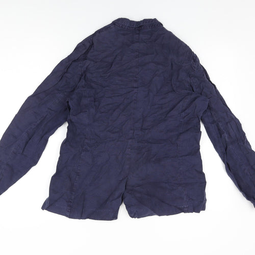 Sandwich Womens Blue Jacket Blazer Size 12 Button