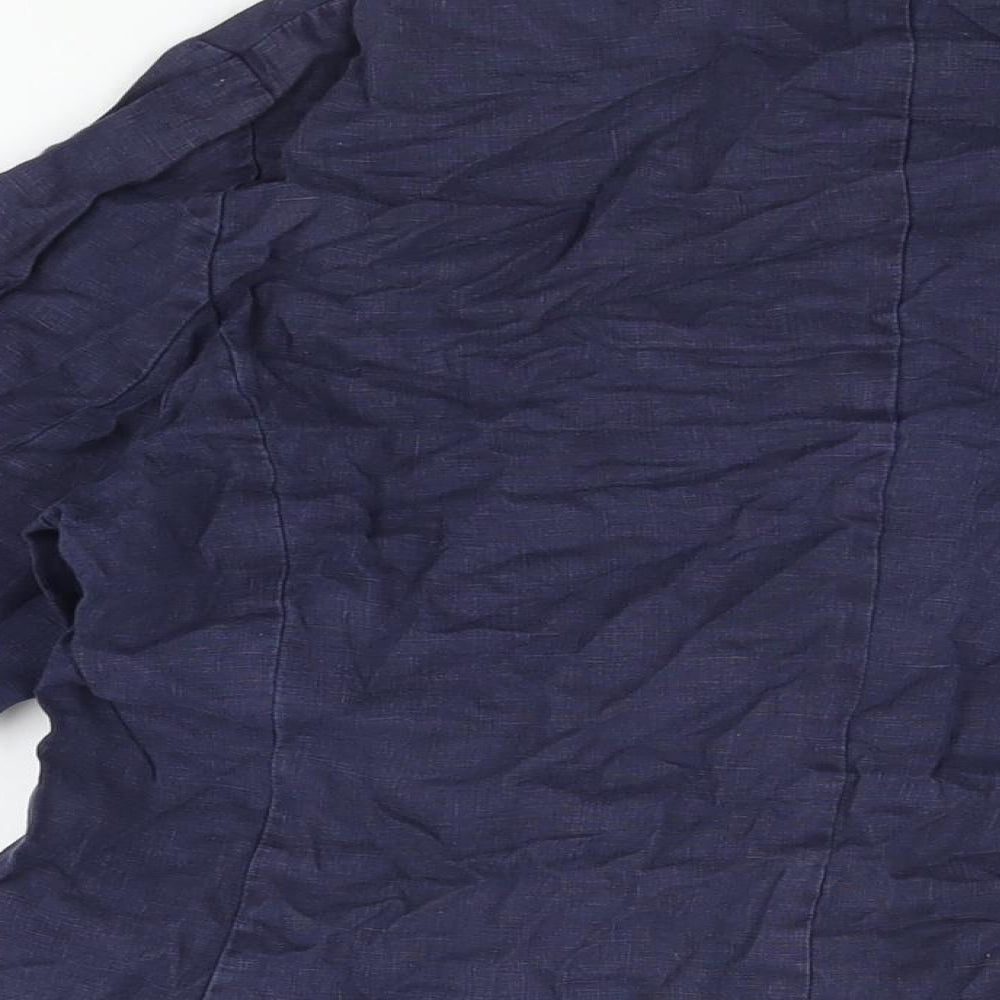 Sandwich Womens Blue Jacket Blazer Size 12 Button