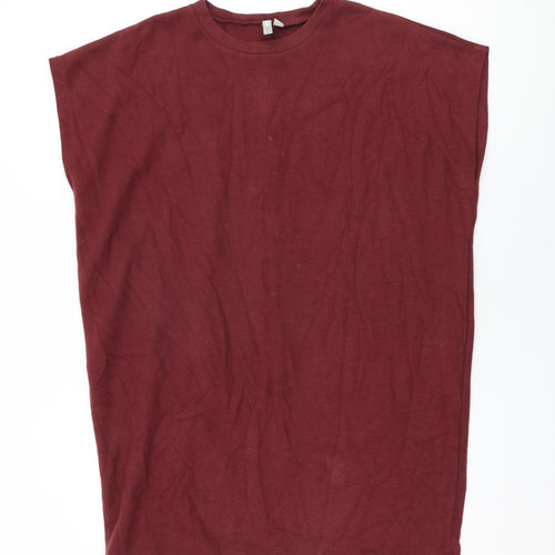 ASOS Womens Red Polyester Shift Size 14 Round Neck Pullover