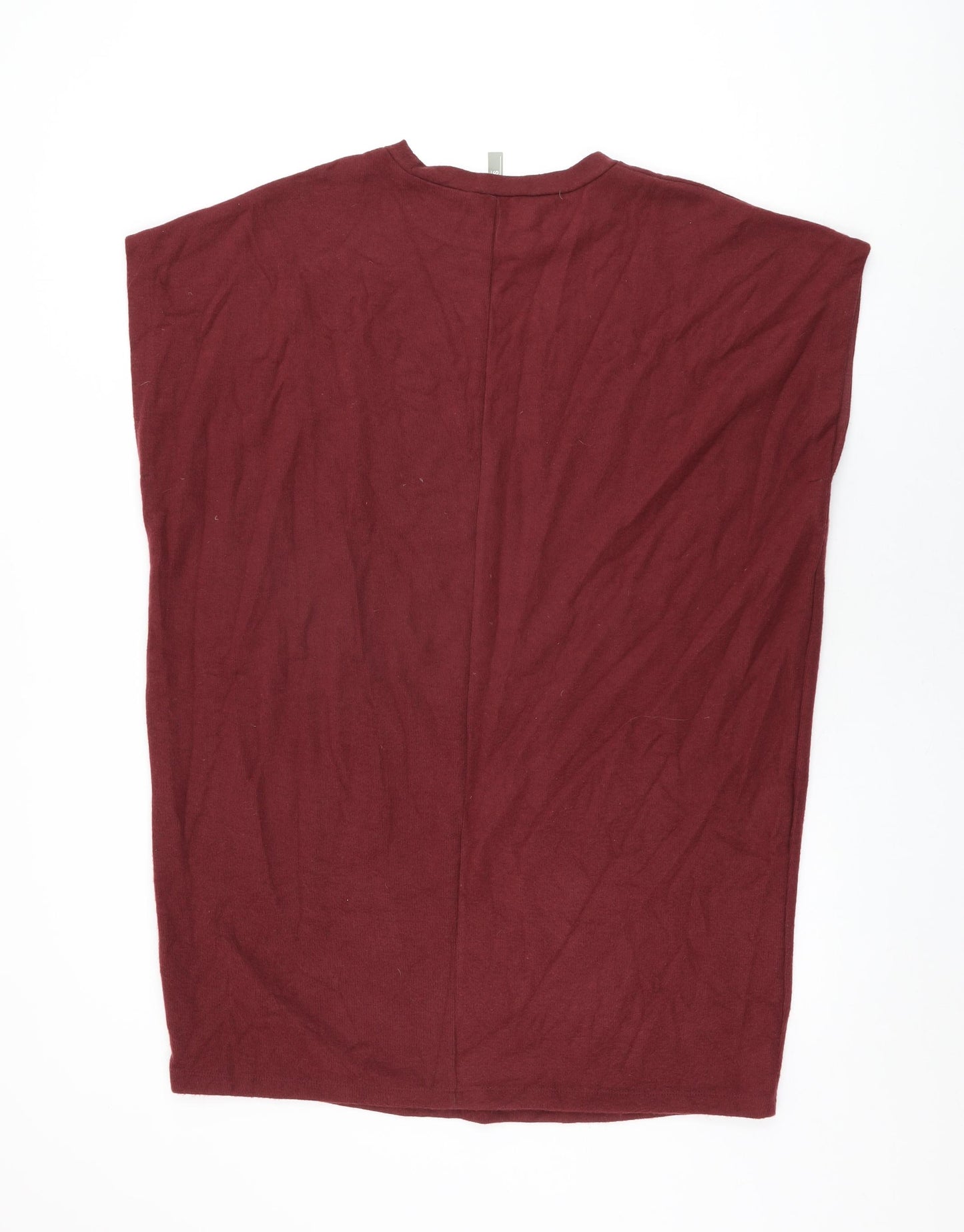 ASOS Womens Red Polyester Shift Size 14 Round Neck Pullover
