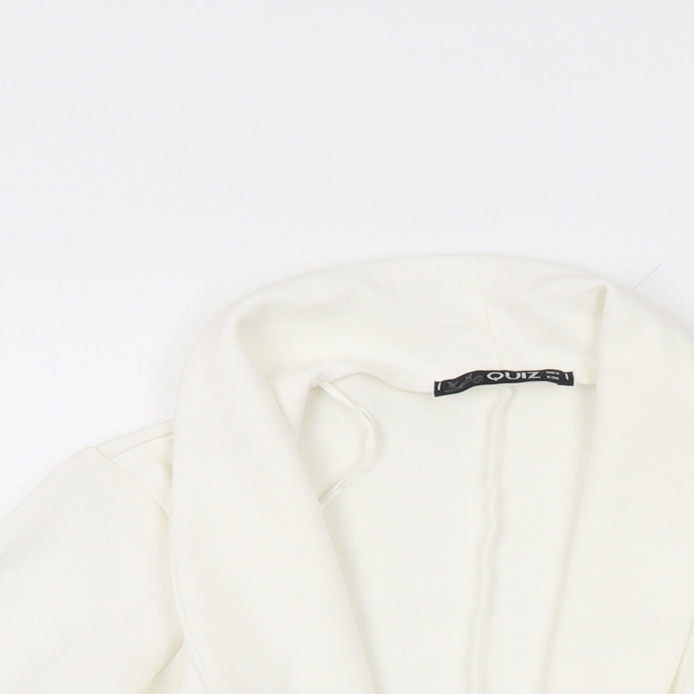 Quiz Womens White Jacket Size 8