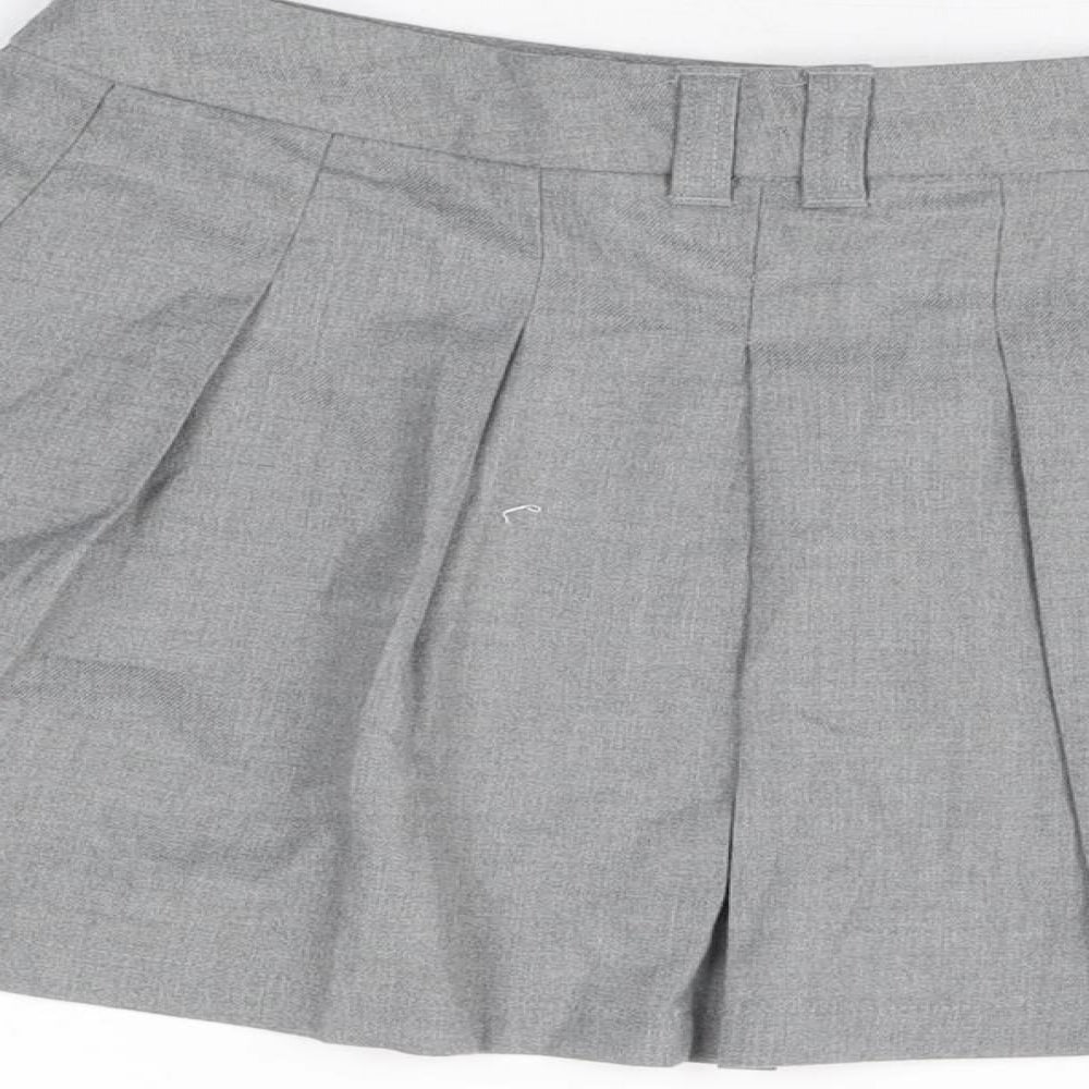 H&M Womens Grey Polyester Mini Skirt Size S Zip