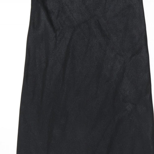 Zara Womens Black Polyester Maxi Size M Off the Shoulder Pullover