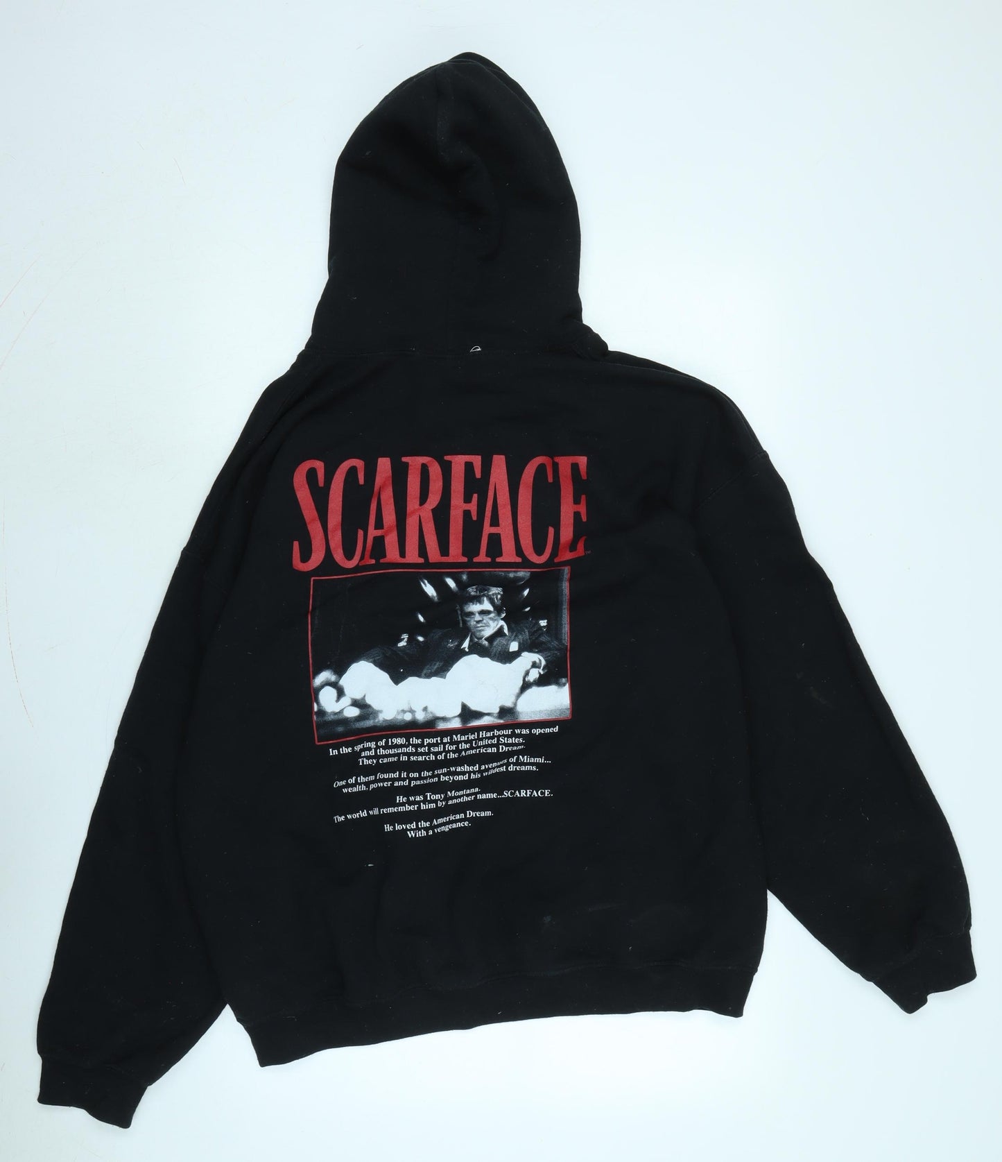 Scarface Mens Black Cotton Pullover Hoodie Size M