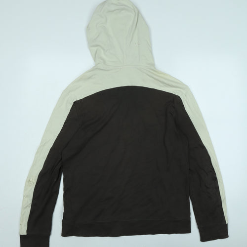 Raw Mens Brown Cotton Pullover Hoodie Size M - Raw