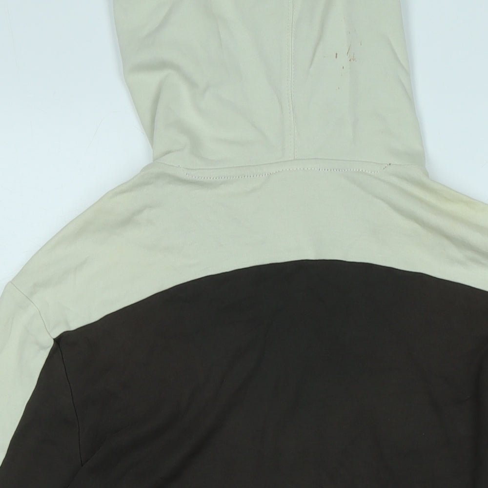 Raw Mens Brown Cotton Pullover Hoodie Size M - Raw