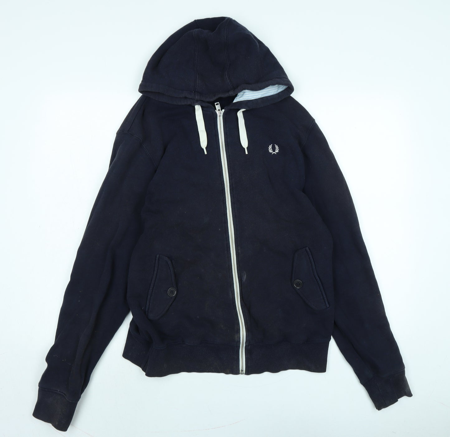 Fred Perry Mens Blue Jacket Size M Zip - Fred Perry