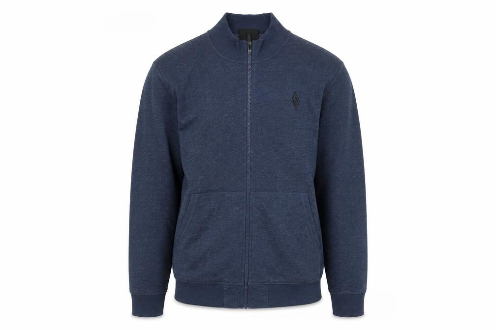 Front view of Sketchers men’s blue jacket, size XL, zip - sketchers