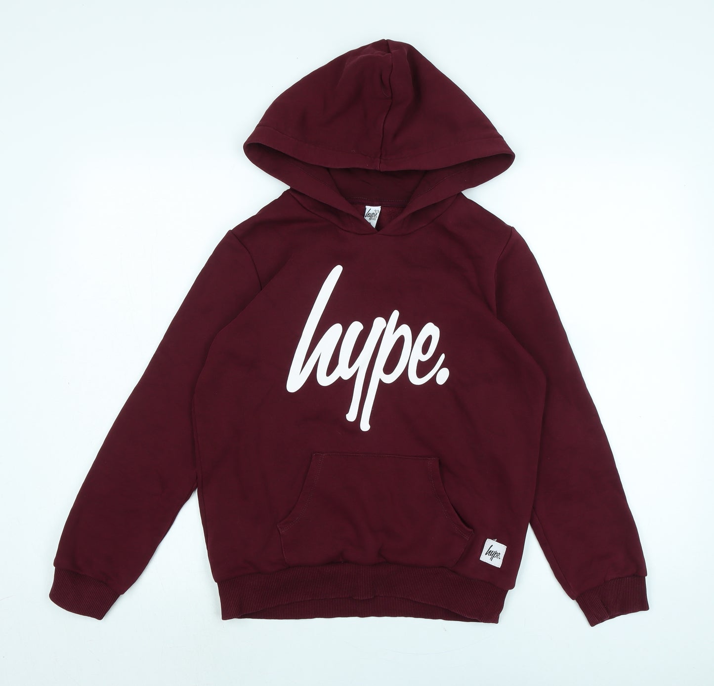 Hype Boys Red Cotton Pullover Hoodie Size 13 Years