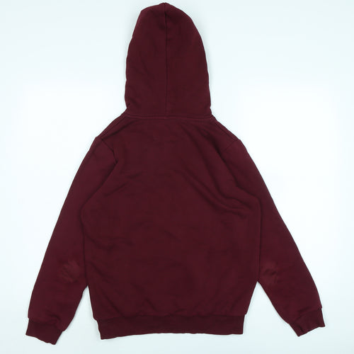 Hype Boys Red Cotton Pullover Hoodie Size 13 Years