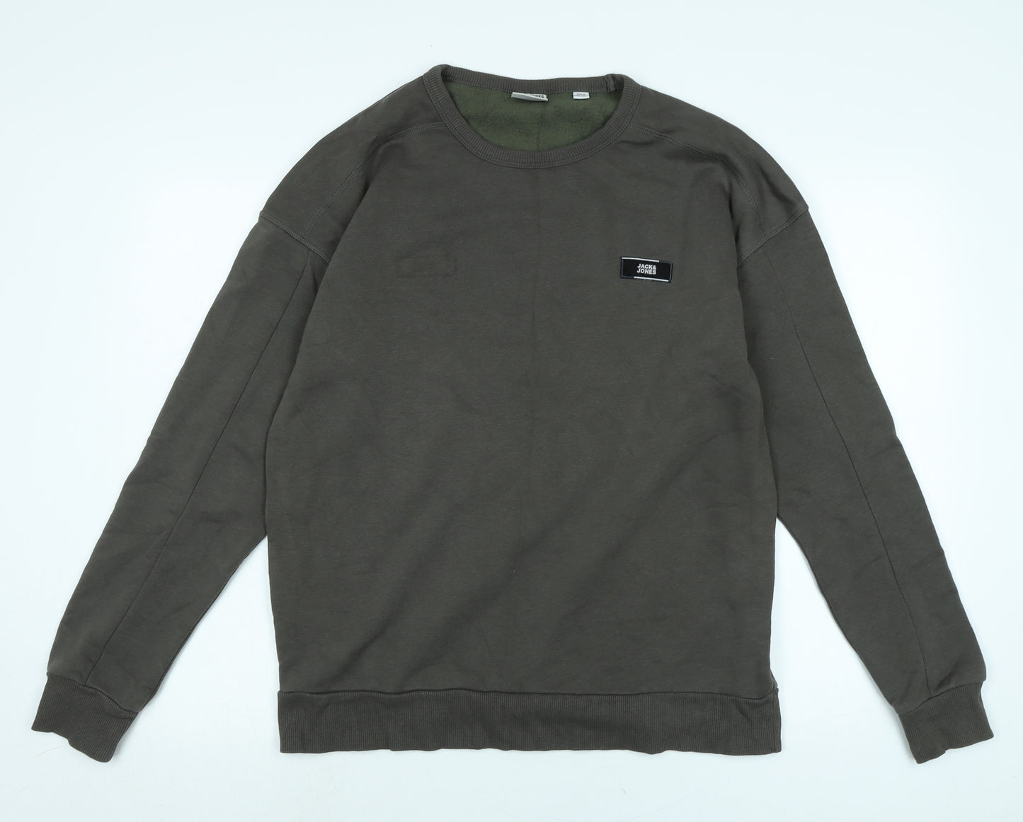 JACK & JONES Mens Grey Cotton Pullover Sweatshirt Size M - Jack Jones