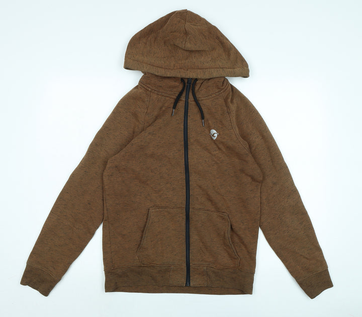 Hollister Mens Brown Jacket Size XS Zip - Hollister