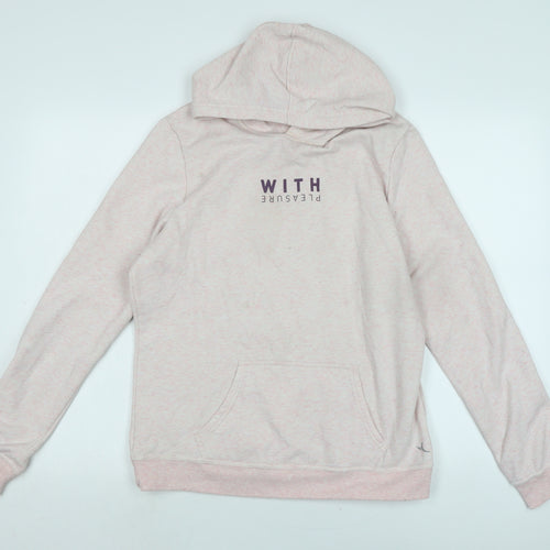 Decathalon Womens Pink Cotton Pullover Hoodie Size M - Decathalon