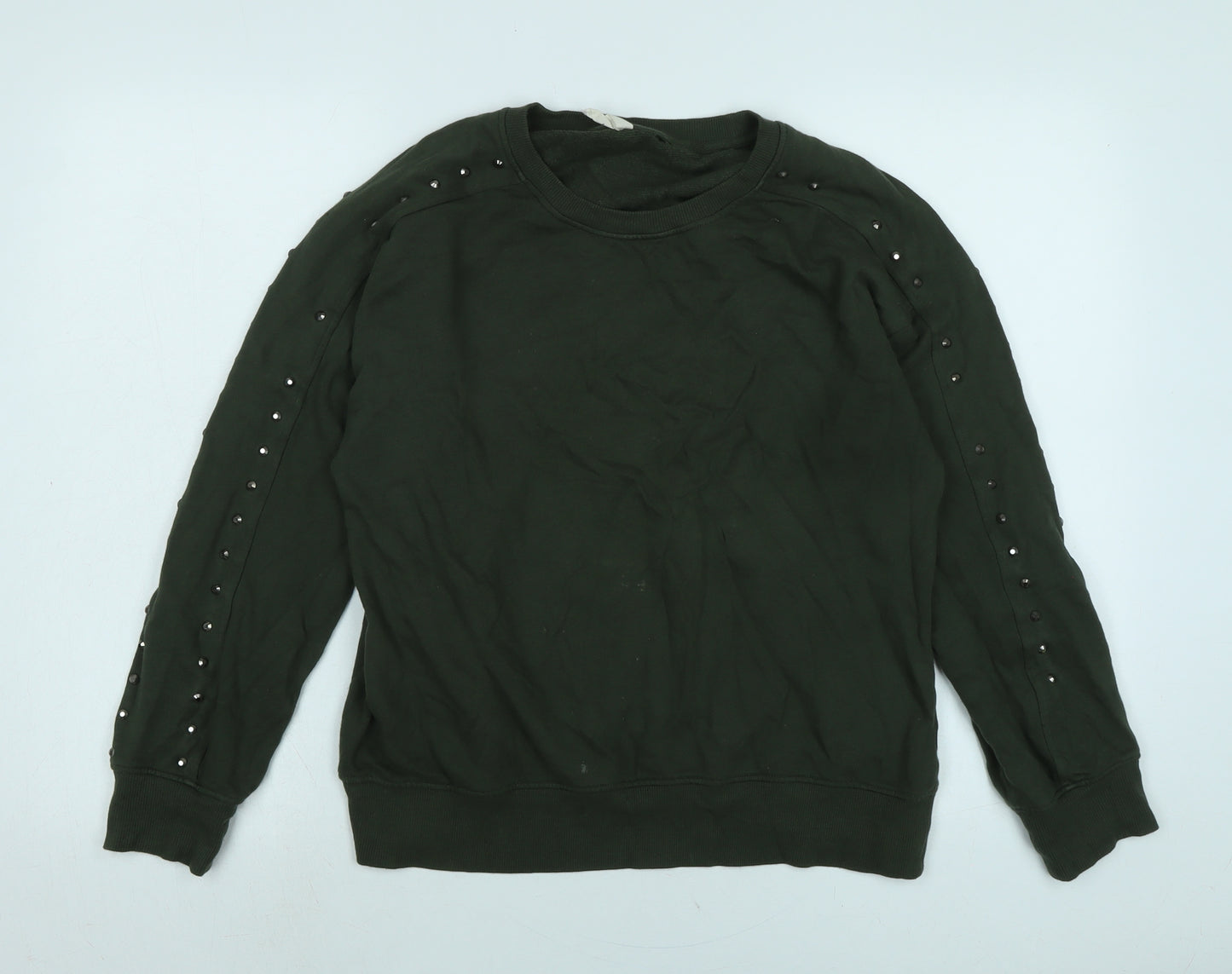 Hush Womens Green Cotton Pullover Sweatshirt Size M - Hush