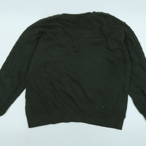 Hush Womens Green Cotton Pullover Sweatshirt Size M - Hush