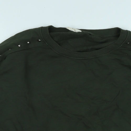 Hush Womens Green Cotton Pullover Sweatshirt Size M - Hush