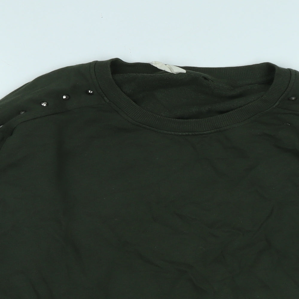 Hush Womens Green Cotton Pullover Sweatshirt Size M - Hush