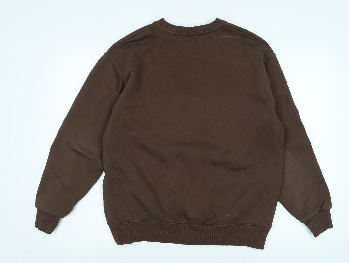 Pull&Bear Mens Brown Cotton Pullover Sweatshirt Size S - Pull & Bear